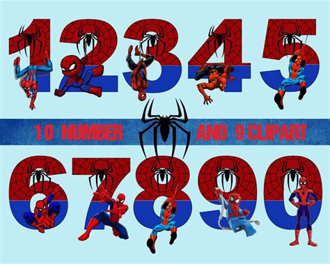 Printable Spiderman Numbers